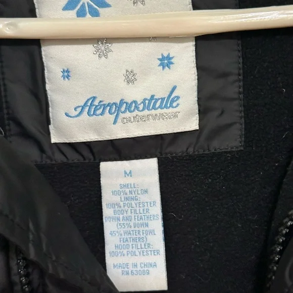 Aeropostale Black Puffer Jacket w/ Faux Fur Hood – Women’s Medium - Picture 3 of 9